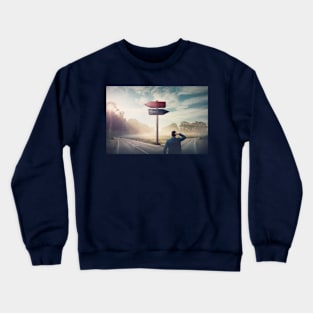 right or left? Crewneck Sweatshirt